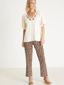 Femme Daxon Tee-shirt manches courtes papillon