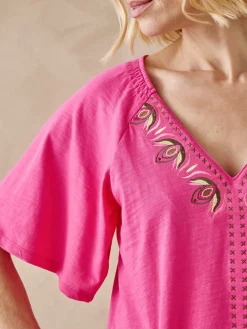 Femme Daxon Tee-shirt manches courtes papillon