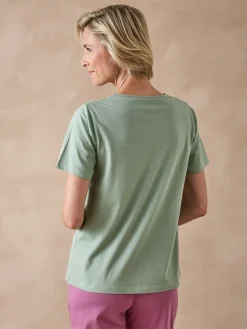 Daxon Tee-shirt manches courtes maille coton