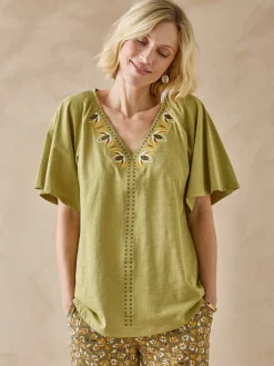 Femme Daxon Tee-shirt manches courtes papillon