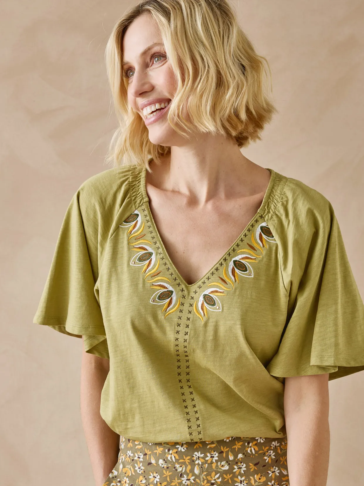 Femme Daxon Tee-shirt manches courtes papillon