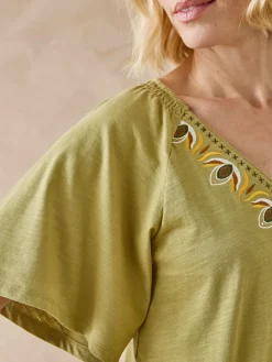 Femme Daxon Tee-shirt manches courtes papillon