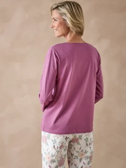 Daxon Tee-shirt manches longues maille coton