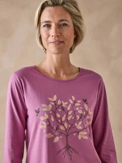 Daxon Tee-shirt manches longues maille coton