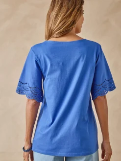 Femme Daxon Tee-shirt manches papillon