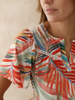 Femme Daxon Tee-shirt manches papillon