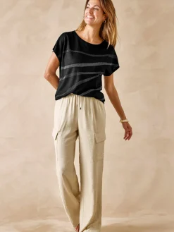 Femme Daxon Tee-shirt manches T détails strass