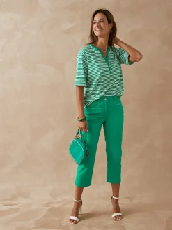 Femme Daxon Tee-shirt marinière avec lin