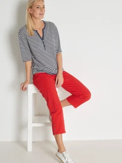 Femme Daxon Tee-shirt marinière avec lin