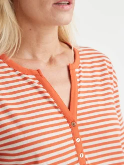 Femme Daxon Tee-shirt marinière avec lin