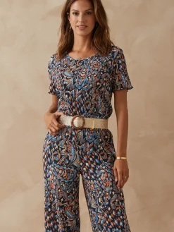 Femme Daxon Tee-shirt plissé permanent