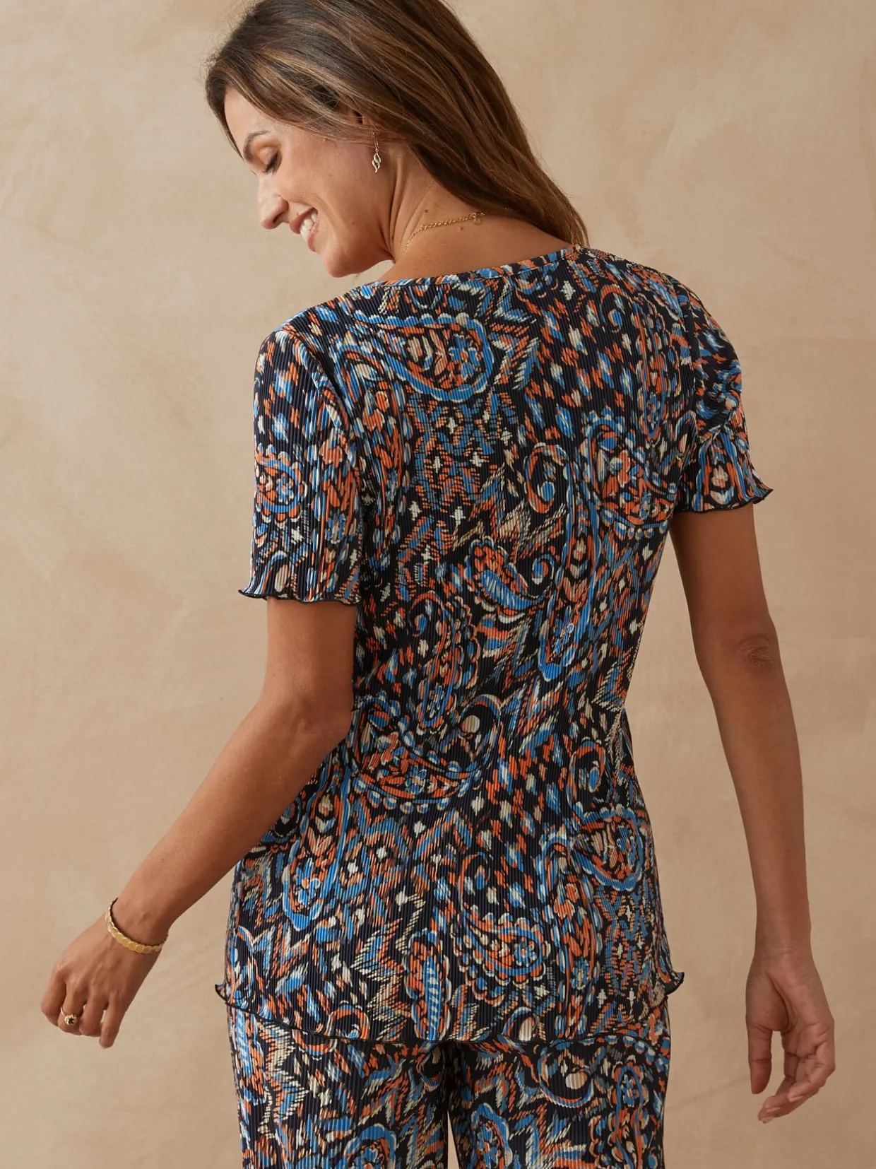 Femme Daxon Tee-shirt plissé permanent