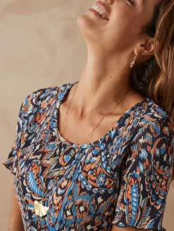 Femme Daxon Tee-shirt plissé permanent