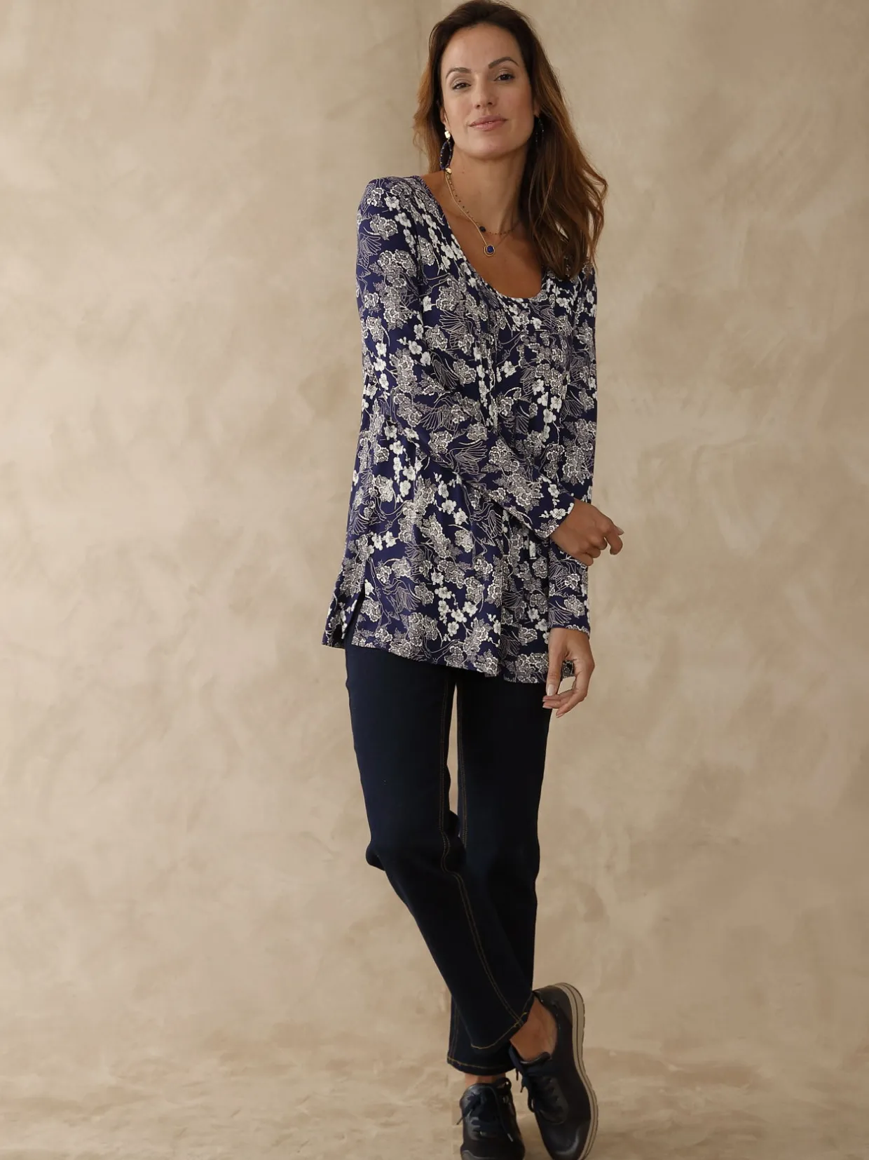 Femme Daxon Tee-shirt tunique manches longues