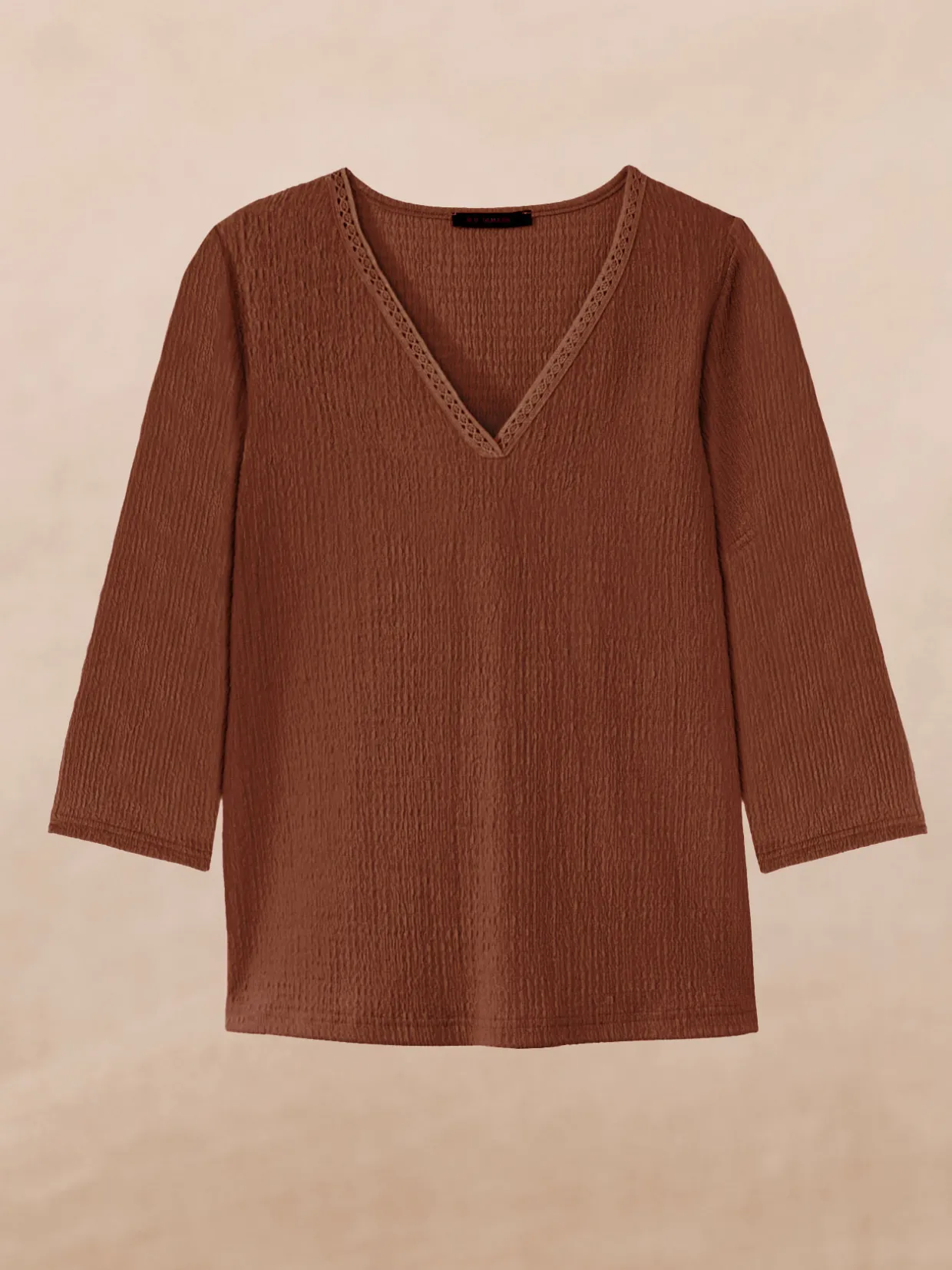 Femme Daxon Tee-shirt V galon fantaisie