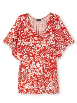 Femme Daxon Tee-shirt V smocks au dos