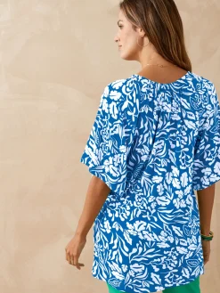 Femme Daxon Tee-shirt V smocks au dos