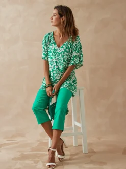 Femme Daxon Tee-shirt V smocks au dos