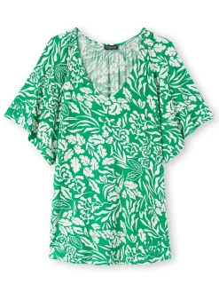 Femme Daxon Tee-shirt V smocks au dos