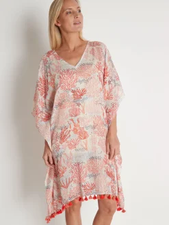 Femme Daxon Tunique ample en voile à pompons