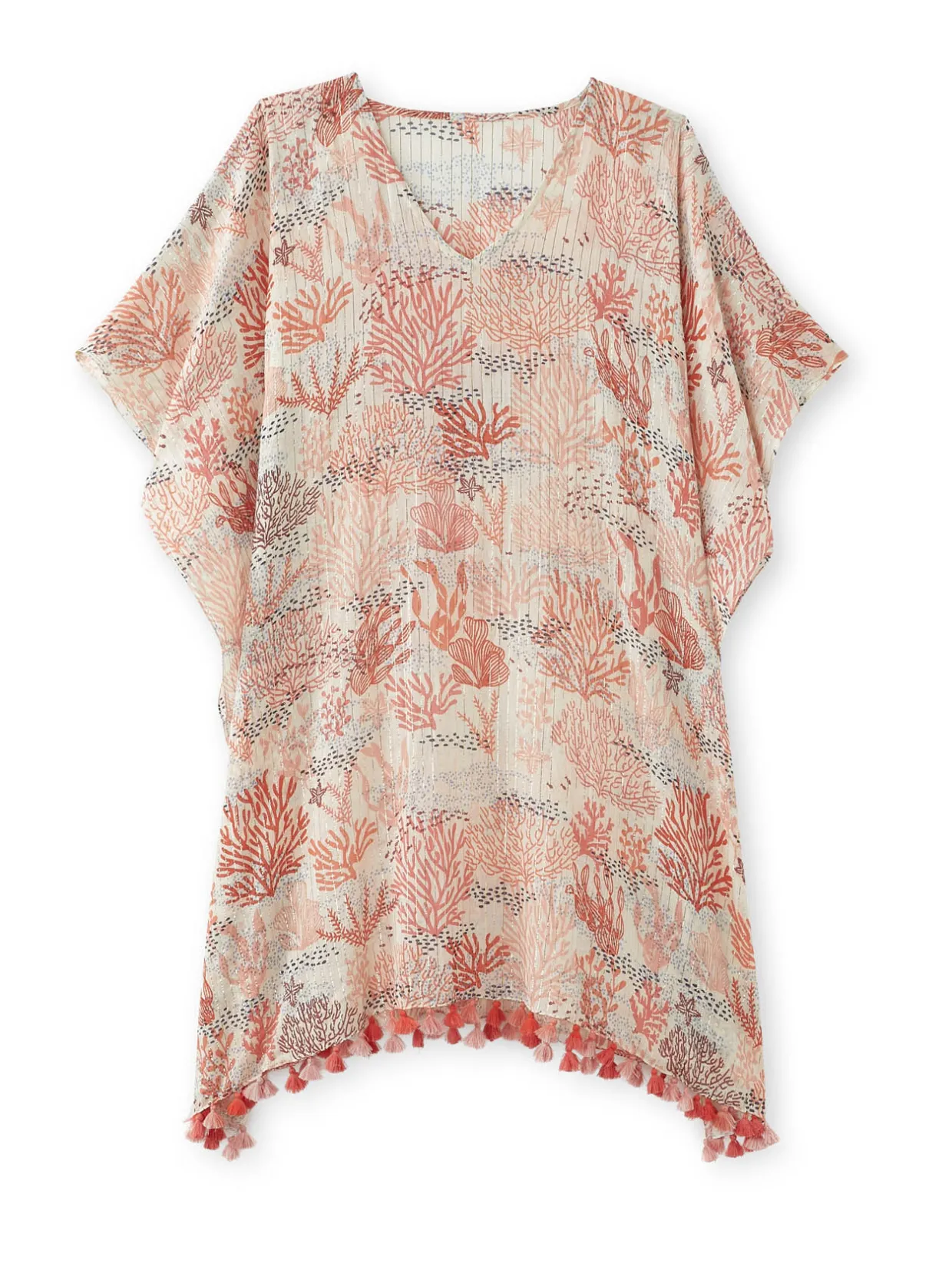 Femme Daxon Tunique ample en voile à pompons