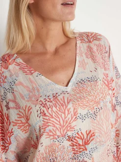 Femme Daxon Tunique ample en voile à pompons