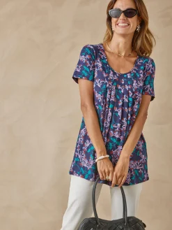 Femme Daxon Tunique en maille avec plis d'aisance