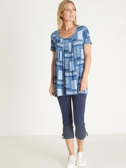 Femme Daxon Tunique en maille avec plis d'aisance