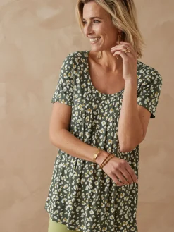 Femme Daxon Tunique en maille avec plis d'aisance