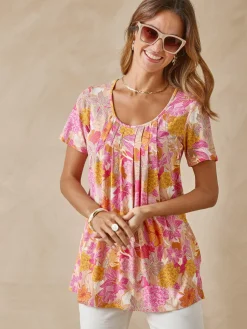 Femme Daxon Tunique en maille avec plis d'aisance