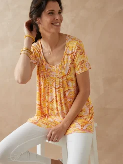 Femme Daxon Tunique en maille avec plis d'aisance