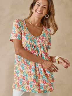 Femme Daxon Tunique en maille avec plis d'aisance