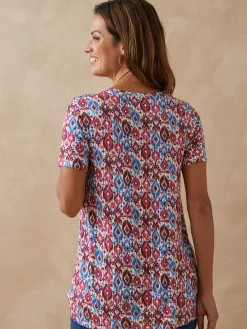 Femme Daxon Tunique en maille avec plis d'aisance