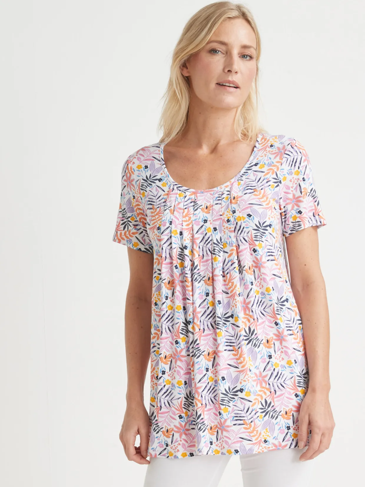 Femme Daxon Tunique en maille avec plis d'aisance