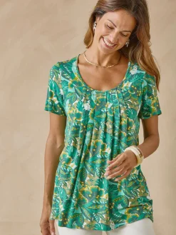 Femme Daxon Tunique en maille avec plis d'aisance