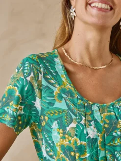 Femme Daxon Tunique en maille avec plis d'aisance