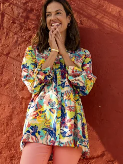 Femme Daxon Tunique longue entièrement boutonnée