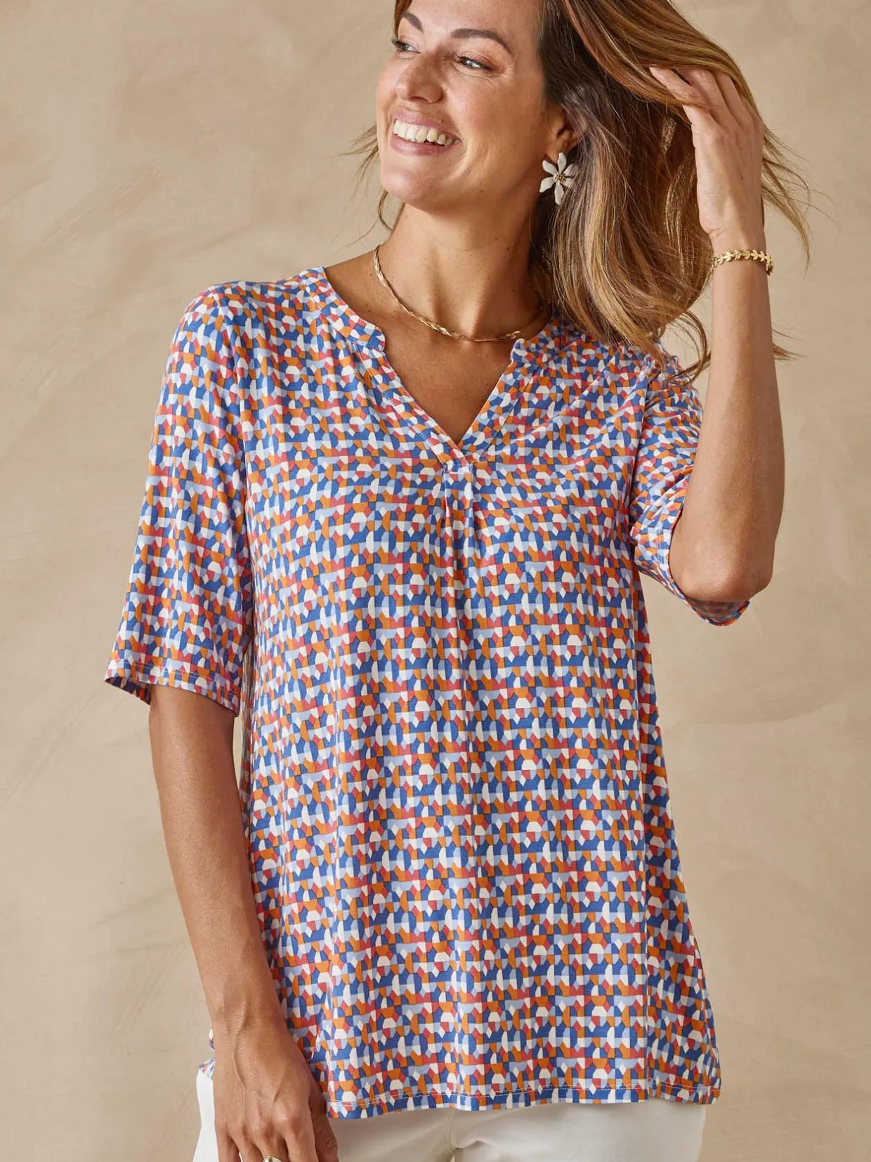 Femme Daxon Tunique maille fluide coupe confort