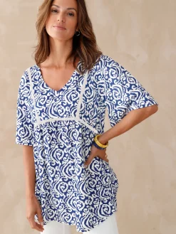 Femme Daxon Tunique évasée élastiquée taille