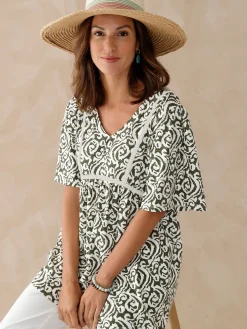 Femme Daxon Tunique évasée élastiquée taille