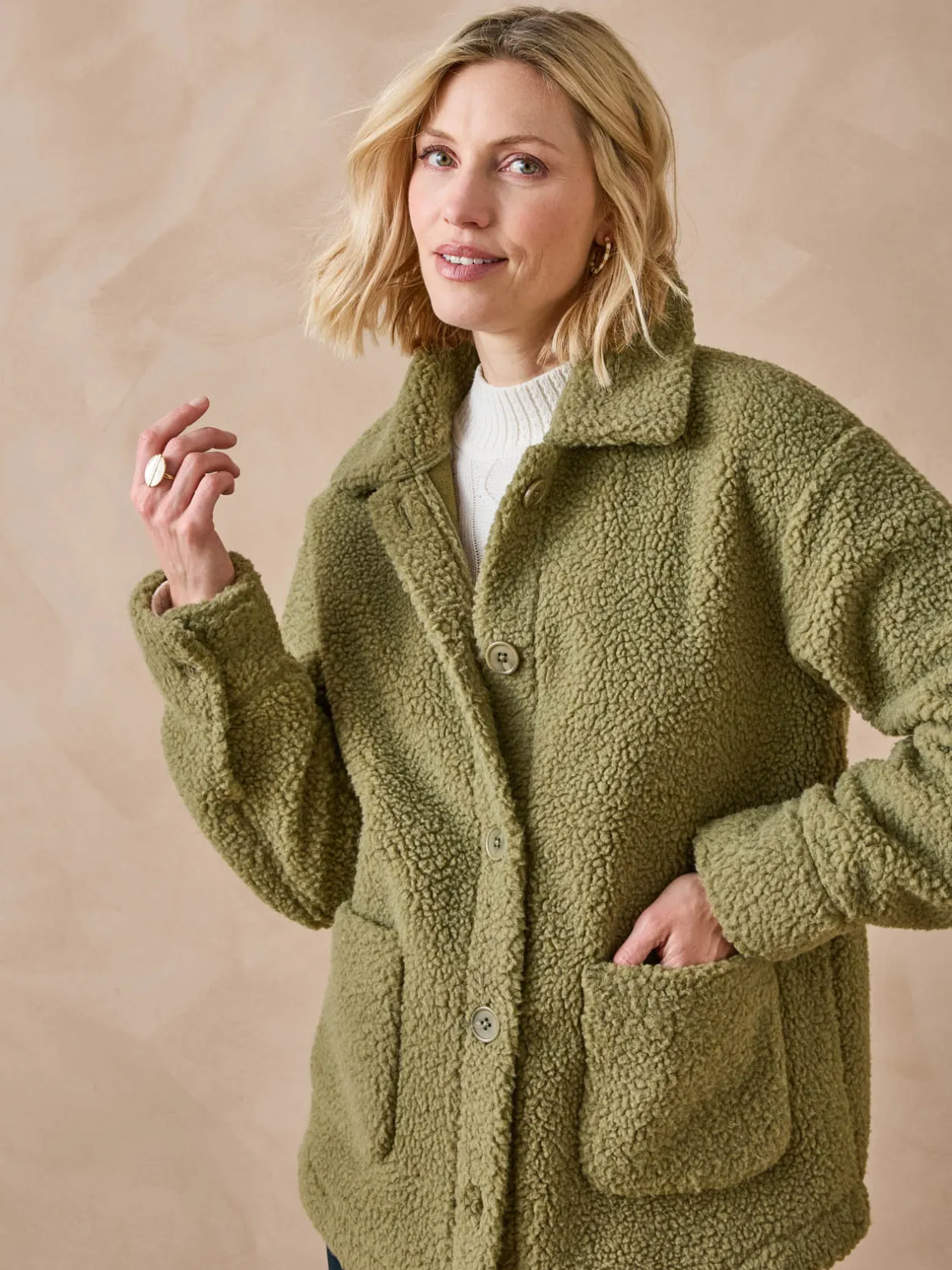 Femme Daxon Veste chaude en maille moutonnée