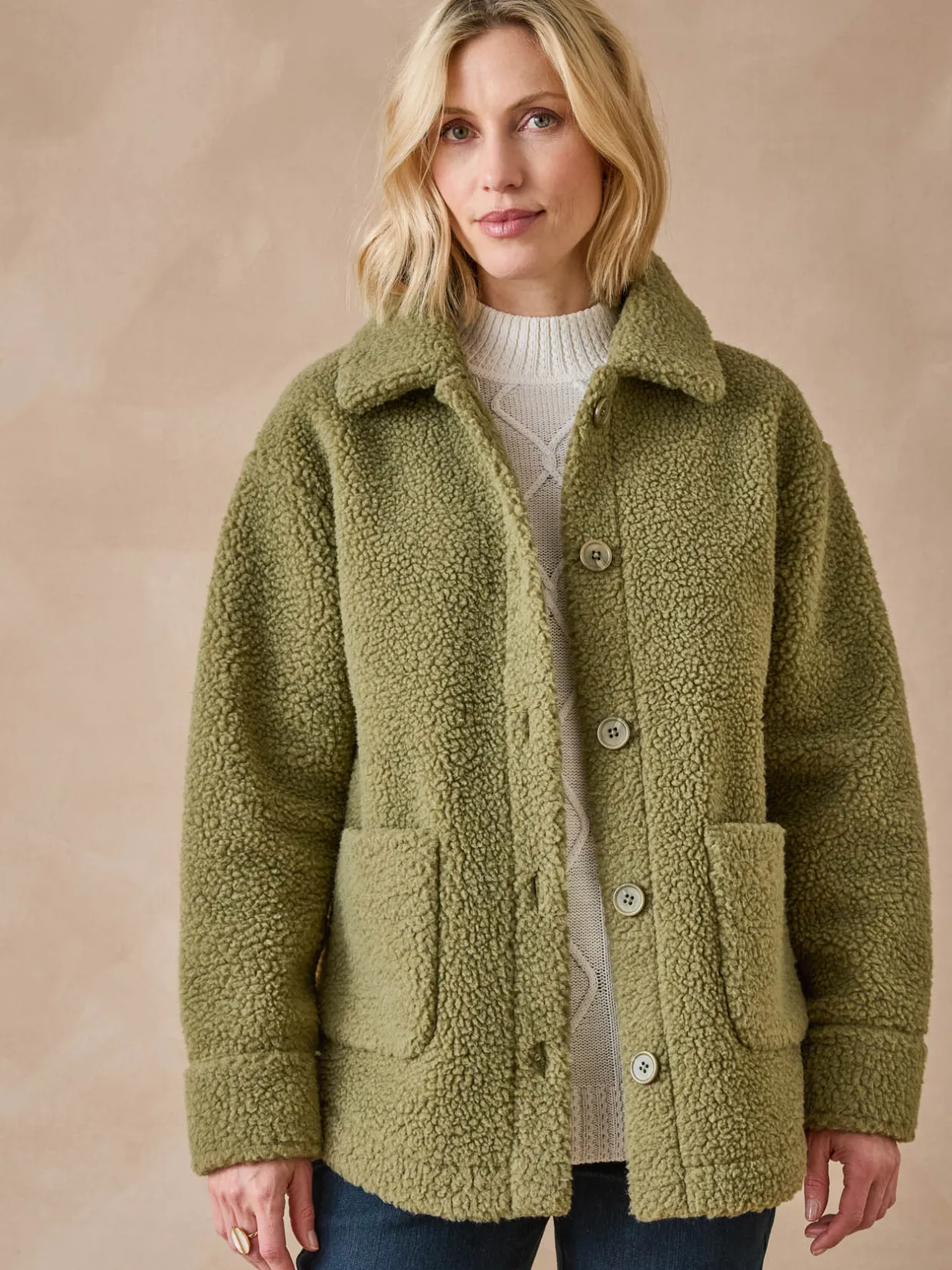 Femme Daxon Veste chaude en maille moutonnée