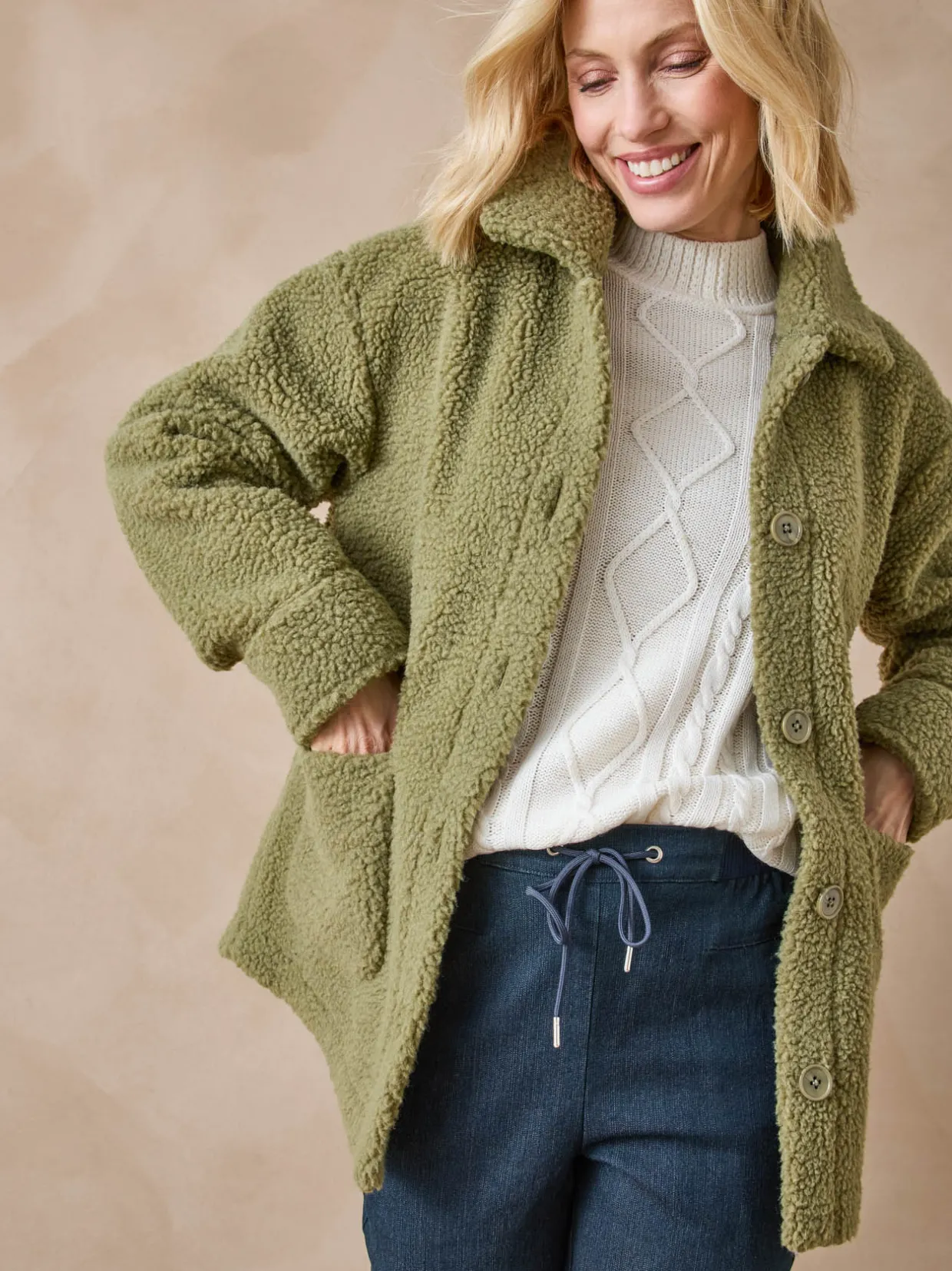 Femme Daxon Veste chaude en maille moutonnée