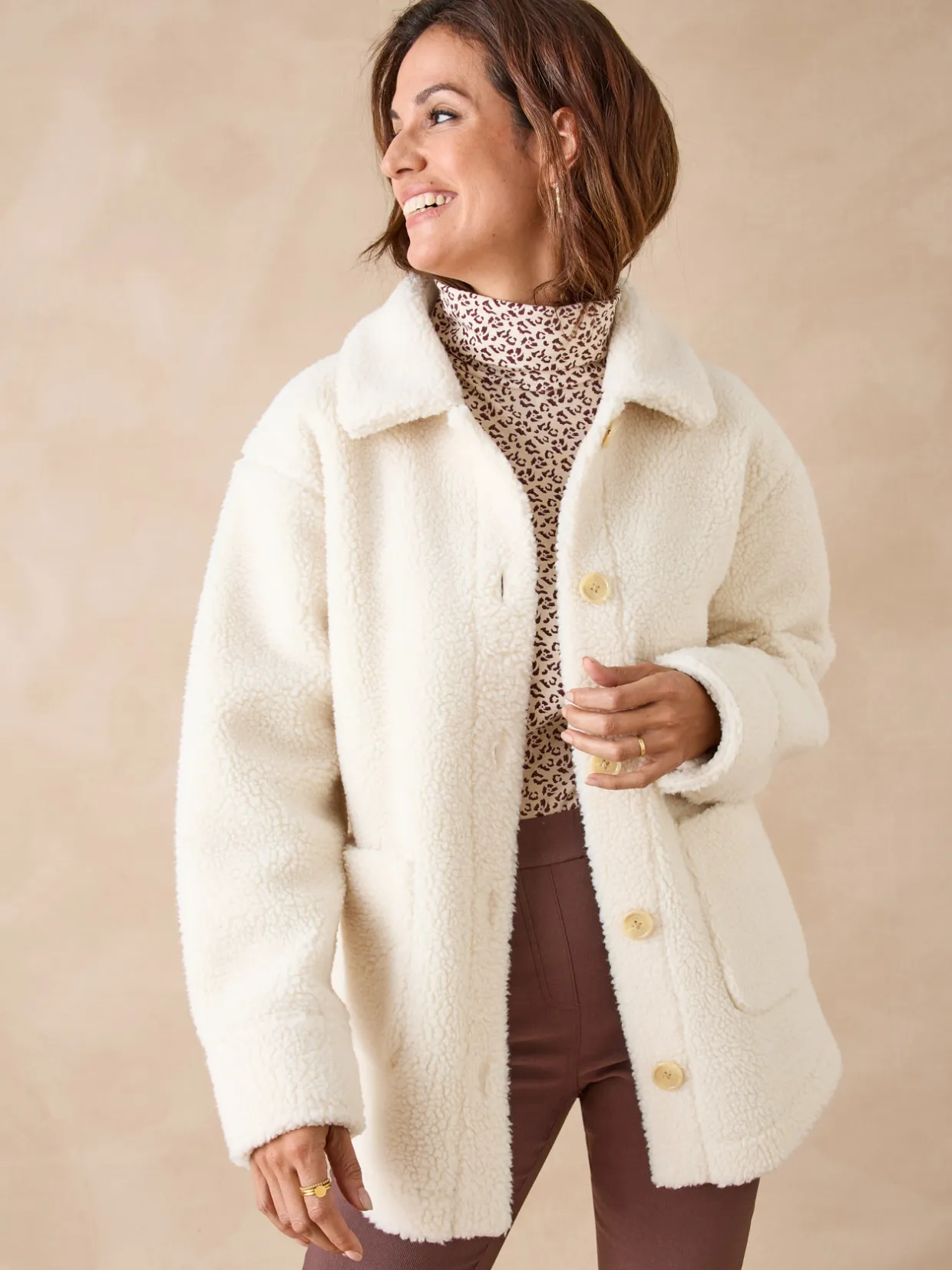 Femme Daxon Veste chaude en maille moutonnée