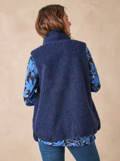 Femme Daxon Veste sans manches sherpa moumoute