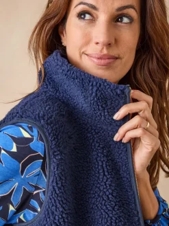 Femme Daxon Veste sans manches sherpa moumoute