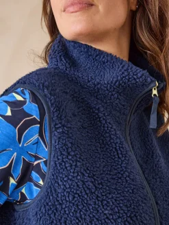 Femme Daxon Veste sans manches sherpa moumoute