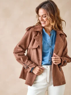 Femme Daxon Veste style trench en suédine