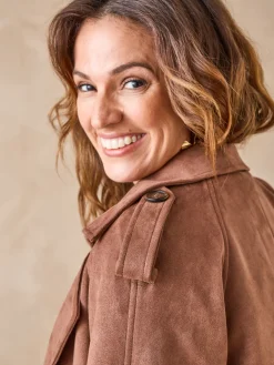 Femme Daxon Veste style trench en suédine