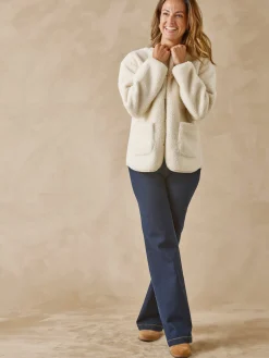 Femme Daxon Veste teddy sherpa moumoute chaude